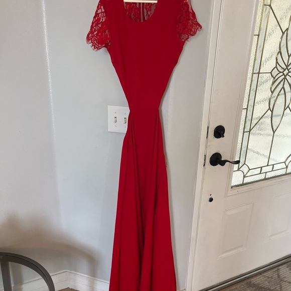 Bebe Long gown red address good condition - Picture 3 of 5